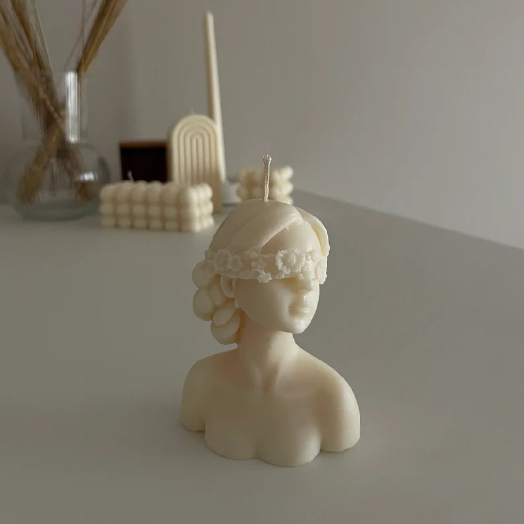 Closed Eye Lady Candle