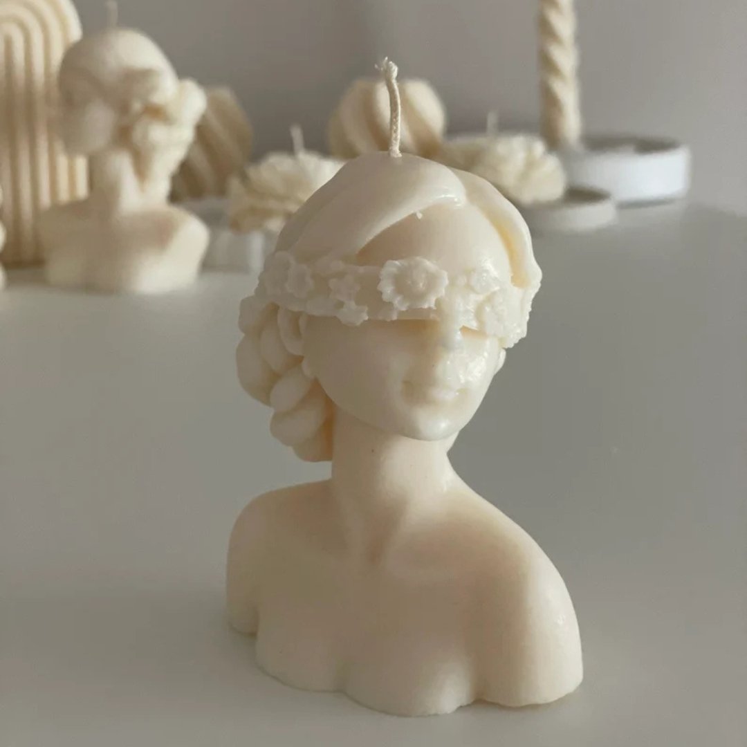 Closed Eye Lady Candle